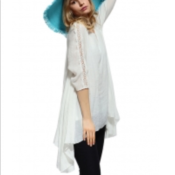 paisley vine Tops - Lace layer boho tunic top 2X